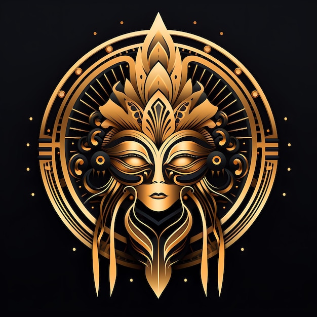 Goldenes Grafikdesign Eleganz Luxus mit natürlicher Linie Kunst Etikett Verpackung Logo Teuer