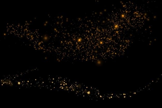 Goldenes Staublicht png Bokeh Licht Lichter Effekt Hintergrund Weihnachten leuchtender Staubhintergrund Weihnachten leuchtendes Licht Bokeh Konfetti und funkelnde Overlay-Textur für Ihr Design