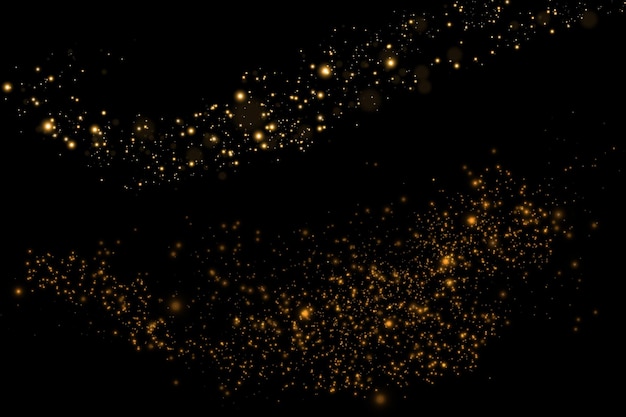 Goldenes Staublicht png Bokeh Licht Lichter Effekt Hintergrund Weihnachten leuchtender Staubhintergrund Weihnachten leuchtendes Licht Bokeh Konfetti und funkelnde Overlay-Textur für Ihr Design