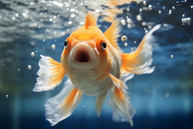 Goldfische schwimmen unter Wasser