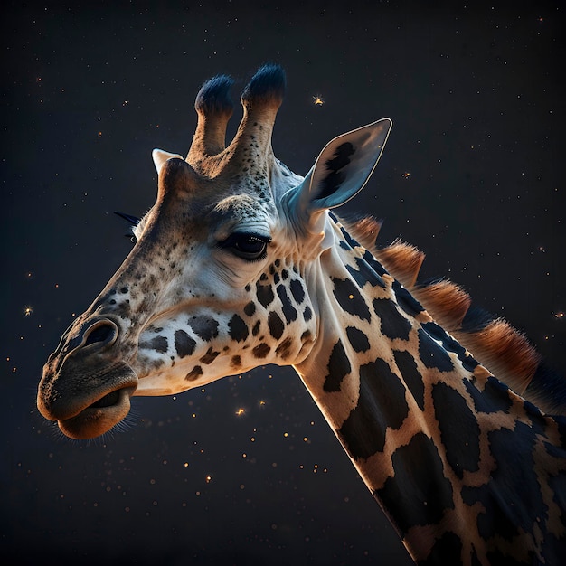 Goldgefleckte Giraffe mit Sternenkette