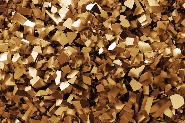 Goldmetallhintergrund Gebürstete metallische Textur 3D-Rendering