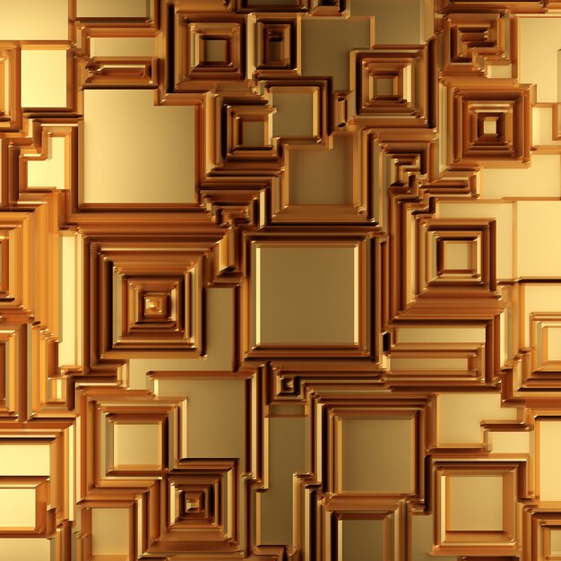 Goldmetallhintergrund Gebürstete metallische Textur 3D-Rendering