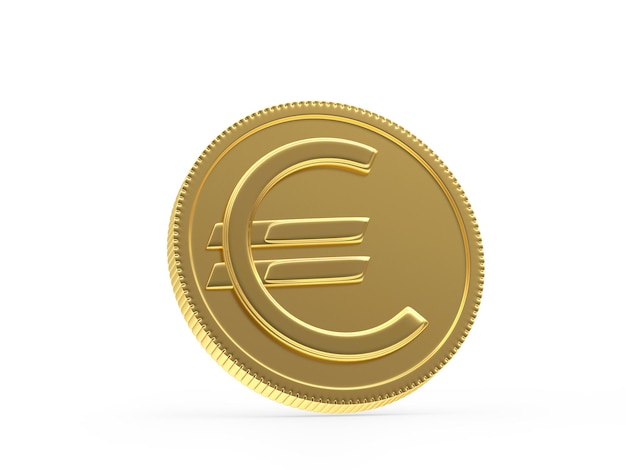 Goldmünze mit Eurozeichen.
