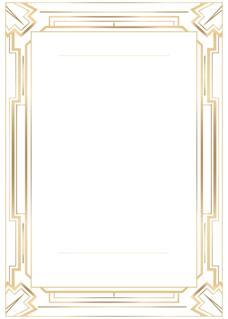Goldrahmen png Art-Deco-Aufkleber durchsichtiger Hintergrund