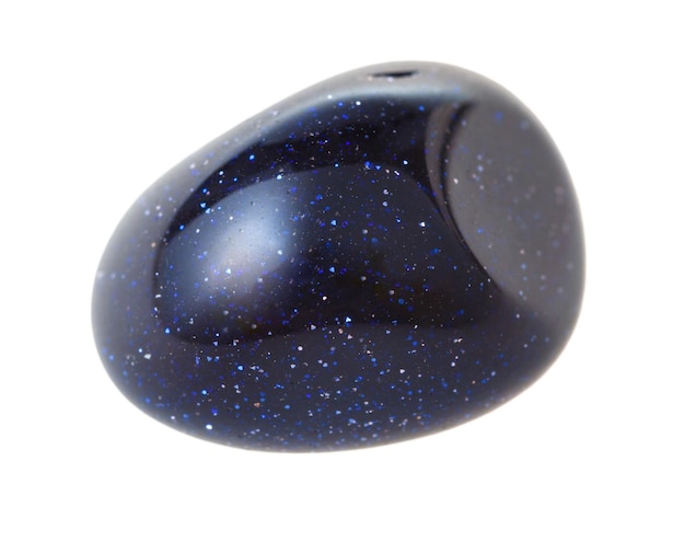 Goldstone azul de vidrio brillante aislado