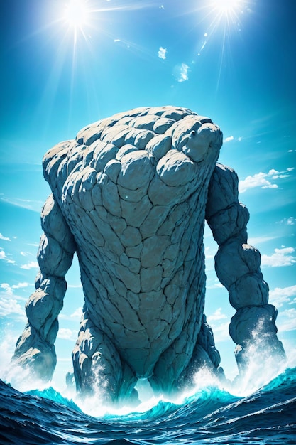 golem de pedra colossal