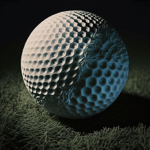 Golfball auf einem Abschlag generative KI