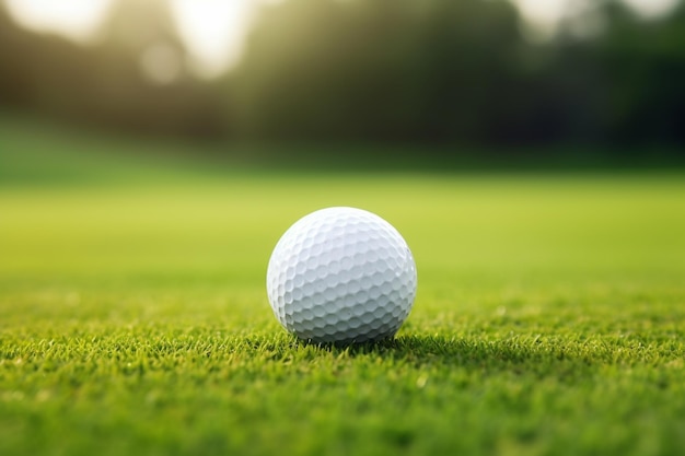 Golfball auf Rasen mit Kopierraum