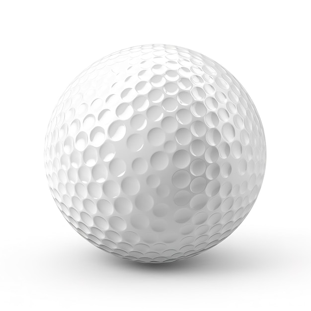 Golfball isoliert auf weißem Hintergrund 3D-Rendering generieren ai