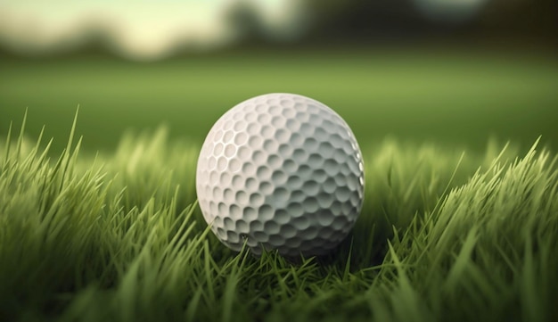 Golfball, Mit, Tee, In, Dass, Gras, Generative, Ai