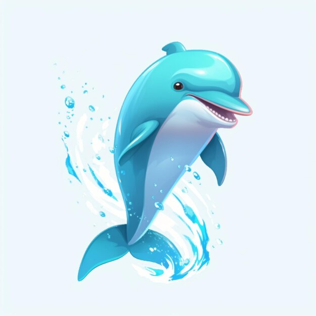 golfinho a saltar da água com a boca aberta