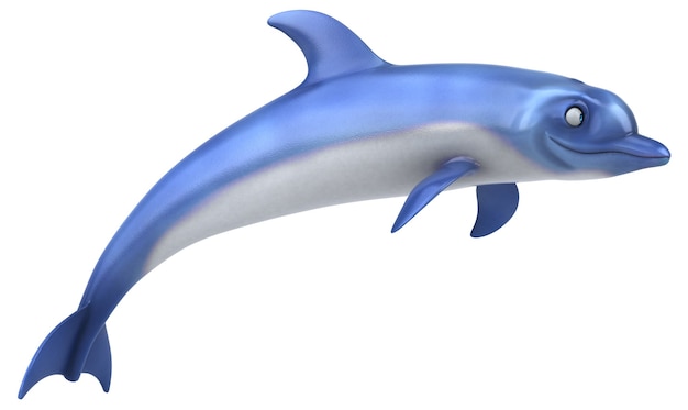 Golfinho divertido - ilustração 3d