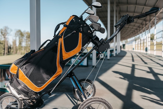 Golfschläger in einer Golftasche