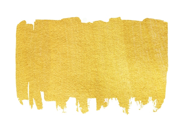 Golpe de pincel de pintura dorado Ilustración de arte de textura brillante de oro abstracto