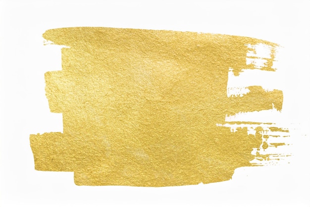 Golpe de pincel de pintura dorado Ilustración de arte de textura brillante de oro abstracto