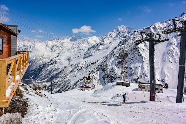 Gondelbahn auf Elbrus April 2019 Elbrus Kaukasus