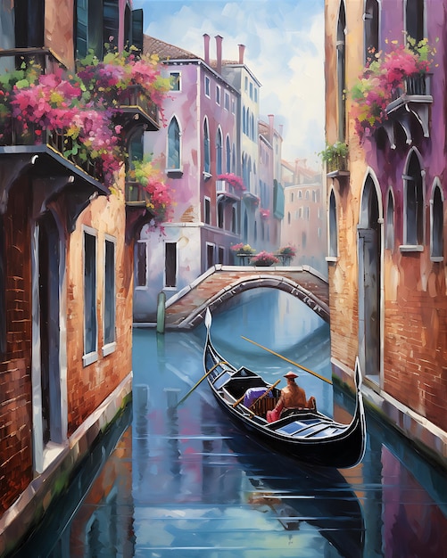 Foto góndola en venecia por rina mattovic obra de arte