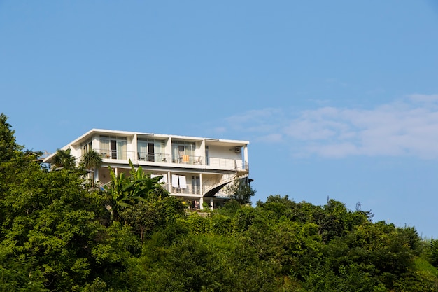 Gonia, Georgia - 26. August 2021: Hotelansicht, Gebäude und Architektur für den Urlaub