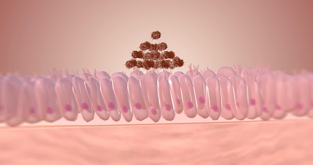 Foto gonorrhoeae carrega proteínas especiais que ajudam a se ligar a receptores na parede epitelial