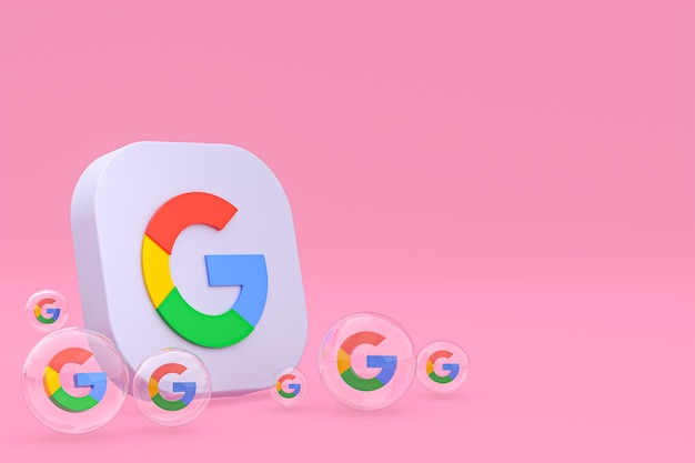 Google-Symbole 3D-Rendering