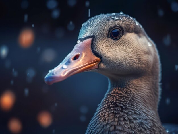 Goose-Vogel-Porträt in der Nähe, erstellt mit Generative AI-Technologie