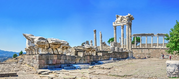 Ágora en la ciudad antigua de Pérgamo, Turquía