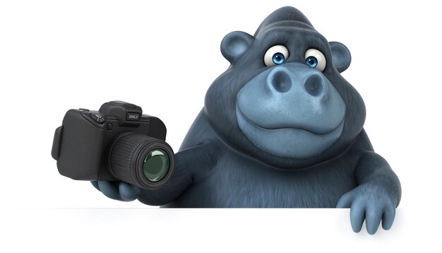 Gorila divertido - Ilustración 3D