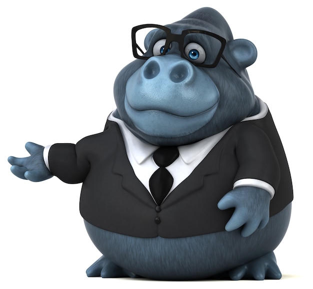 Gorila divertido - Ilustración 3D