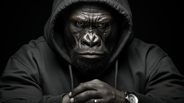 Gorilla nft Kunst Porträt Foto realistische generative KI