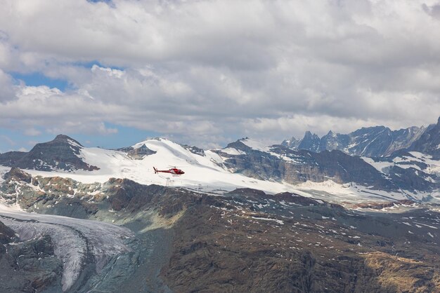 Gornergrat Schweiz Matterhorn im Hintergrund sichtbar