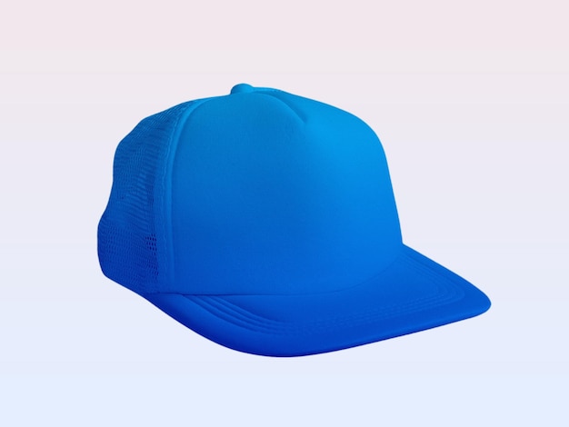 Foto una gorra azul con una gorra roja que dice azul