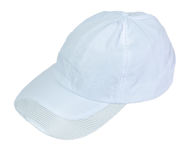 Gorra de béisbol blanca aislada sobre fondo blanco