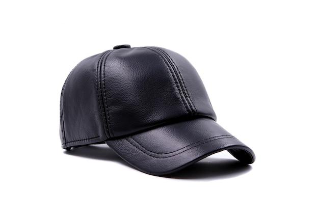 Gorra de cuero aislada