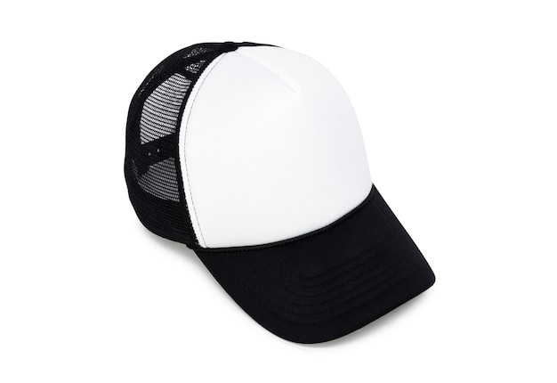 Gorra deportiva blanca y negra