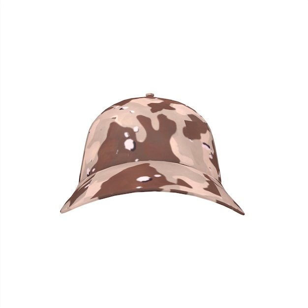 Gorra militar modelado 3d