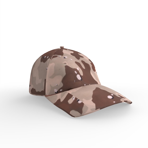 Gorra militar modelado 3d