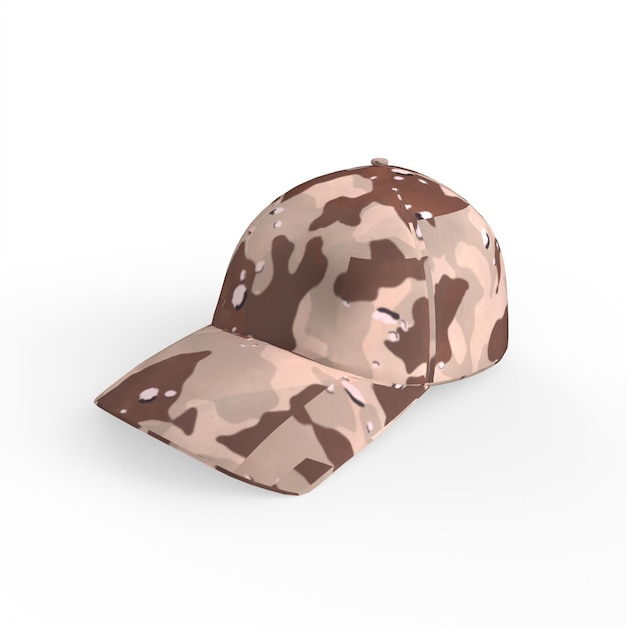 Gorra militar modelado 3d