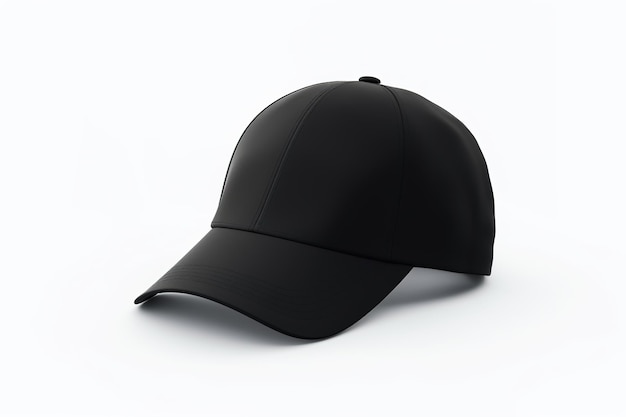 una gorra negra sobre un fondo liso