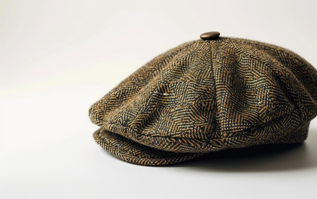 Gorra Plana Sofisticada de Tweed mit eleganten Details