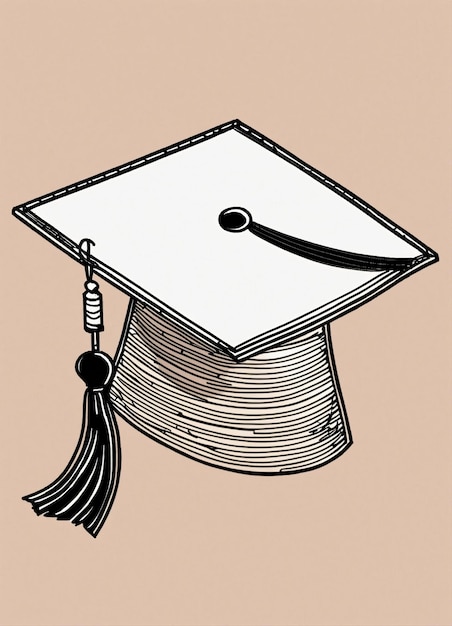 Foto gorra y túnica de graduación de estudiante con certificado de diploma