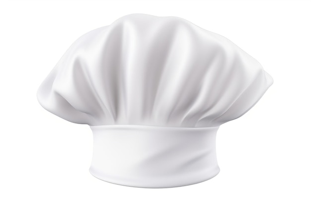 Gorro de cocinero sobre fondo blanco.