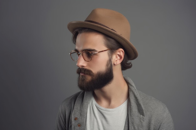 Gorro hombre hipster modelo Generate Ai