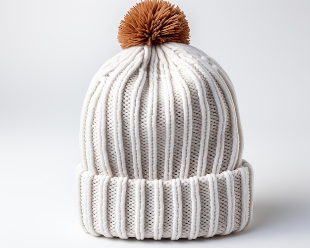 Gorro de punto blanco con estilo