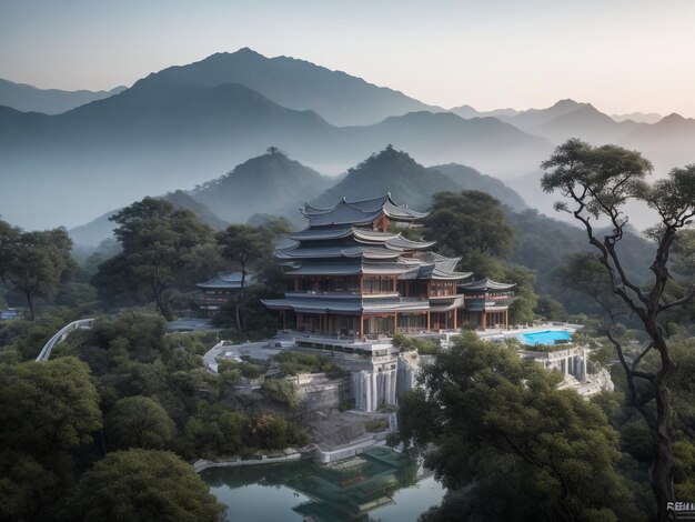 Goseonggun Gyeongsangnamdo Corea del Sur 6 de noviembre de 2020 Vista aérea de la estatua dorada de Buda