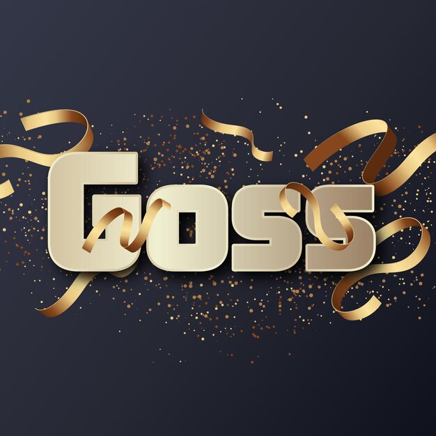 Goss Text-Effekt Gold JPG attraktives Hintergrundkartenfoto