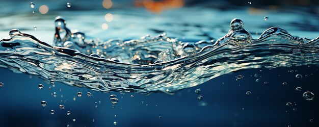 una gota de agua cayendo en el agua