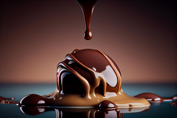Gota de chocolate y splash Chocolate backgroundgenerative ai