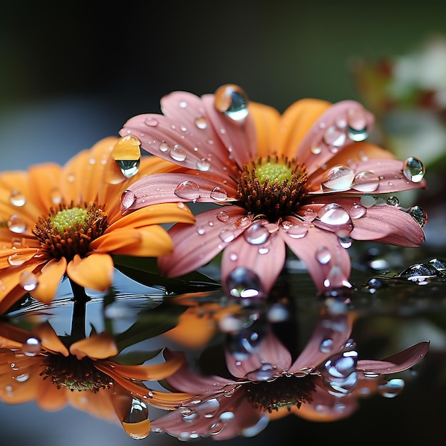 Gota De Água Macro Elegance Na Pétala De Flor Amarela