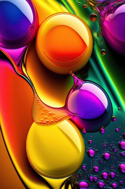 Gotas de agua de colores